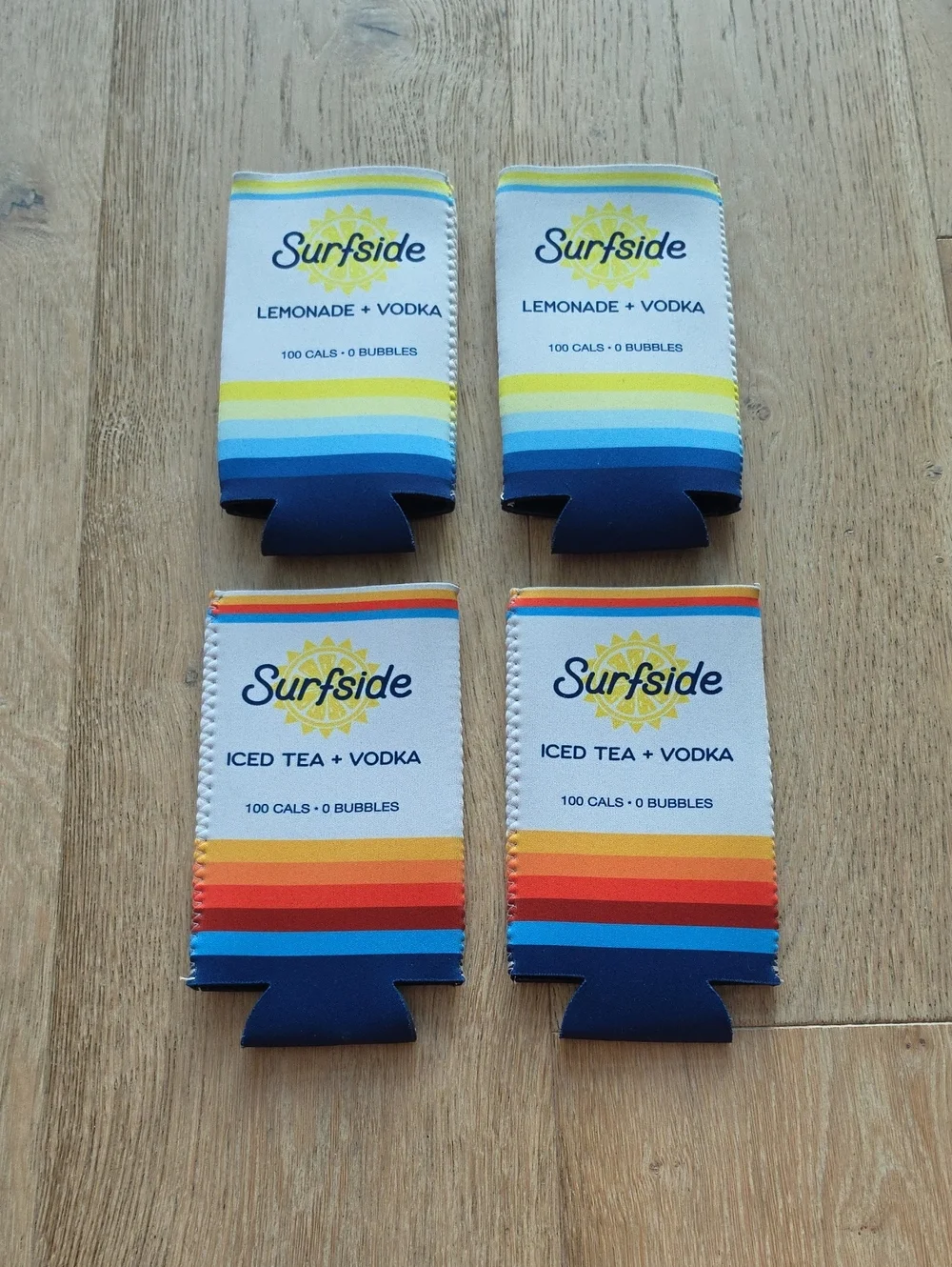 NWOT Surfside 24oz REVERSIBLE Can Coolers (Set of 4)